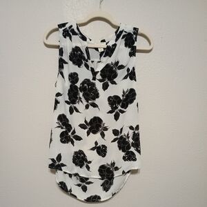 Saint Tropez West Black Floral Blouse